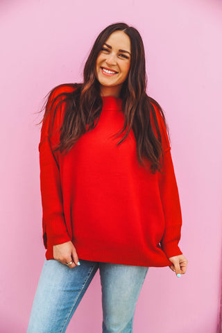 Zoe Sweater-Red