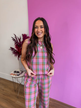 Color Theory Plaid Tank