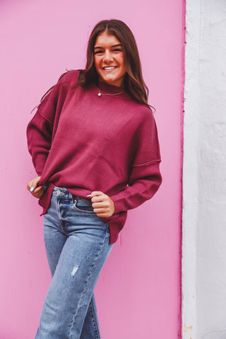 Zoe Sweater-Mauve