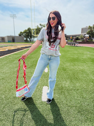 Nebraska Clear Logo Strap Sling Bag