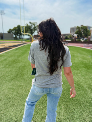 Nebraska Stadium Comfort Tee-Heather Grey