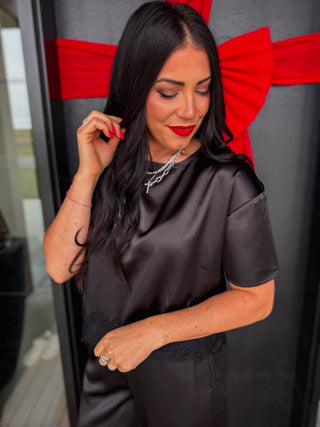 Midnight Magic Satin Top