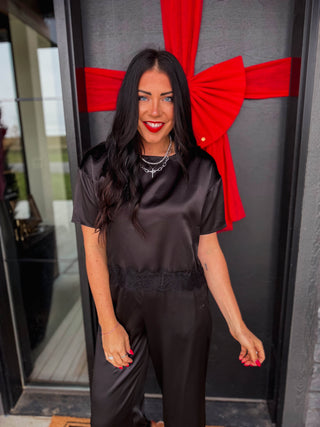 Midnight Magic Satin Top