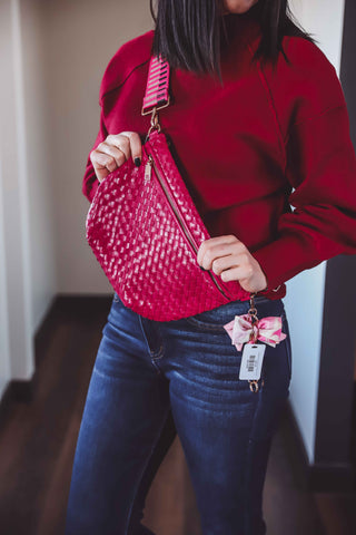 Westlyn Woven Bum Bag-Fuchsia