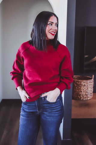 Olivia Sweater-Cabernet