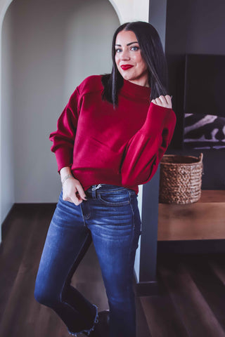 Olivia Sweater-Cabernet