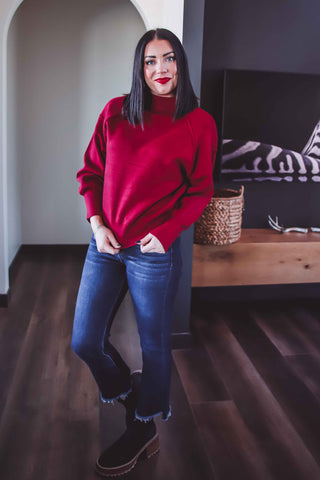 Olivia Sweater-Cabernet