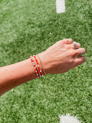 Gameday Bracelet Set-Orange/White
