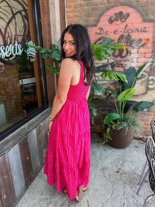 Sweet Summertime Maxi Dress-Fuchsia Multi