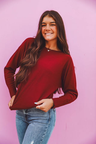 Cassandra Sweater-Wine