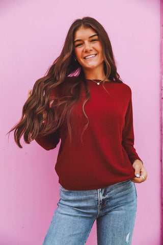 Cassandra Sweater-Wine