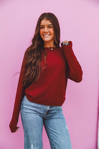 Cassandra Sweater-Wine