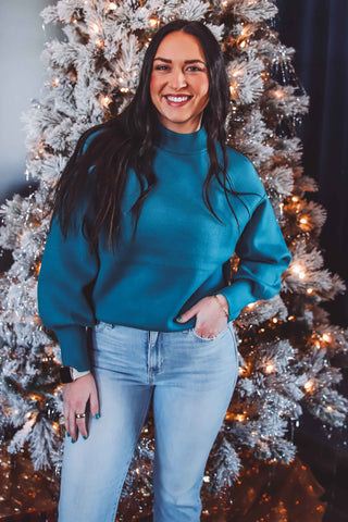 Olivia Sweater-Ocean Teal