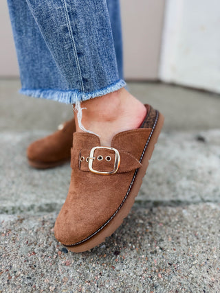 Corky's Day Dream Clogs-Tobacco Fuax Suede