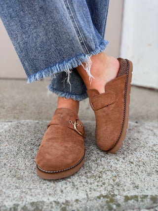 Corky's Day Dream Clogs-Tobacco Fuax Suede