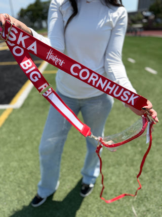 Nebraska Clear Logo Strap Sling Bag