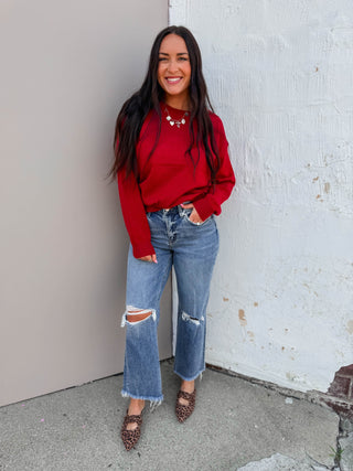 Beth Sweater-Red