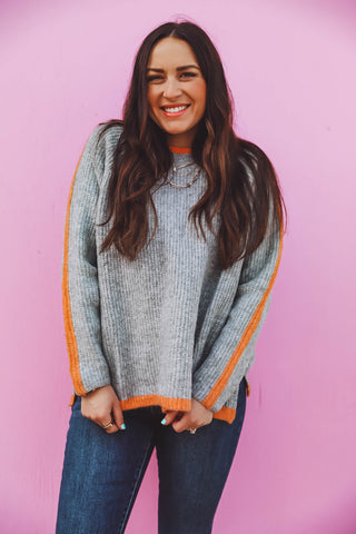 Brynn Sweater-Heather Grey