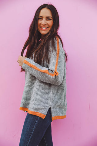 Brynn Sweater-Heather Grey