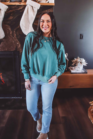 Rylee Crewneck-Teal