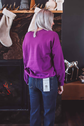 Elsie Crewneck-Light Plum