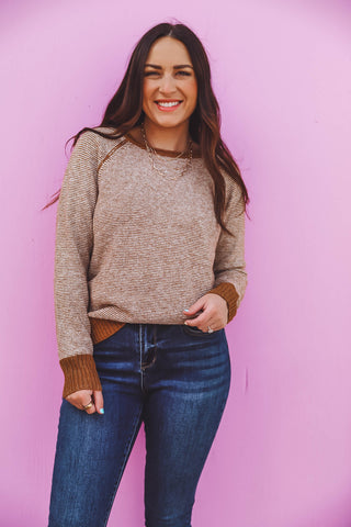 Kelsey Striped Sweater-Ginger