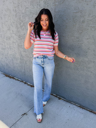 Kaci Striped Knit Top