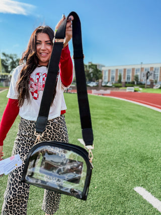 Game Day Clear Stadium Crossbody-Black