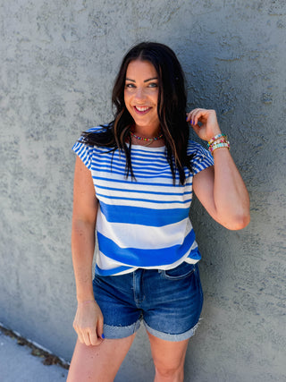 Liz Striped Knit Top