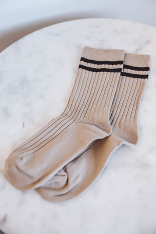 Varsity Socks-Khaki