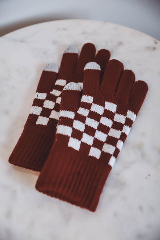 Checker Wool Gloves