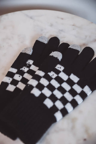 Checker Wool Gloves