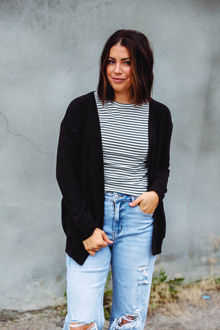 Lucy Sweater Cardigan-Black