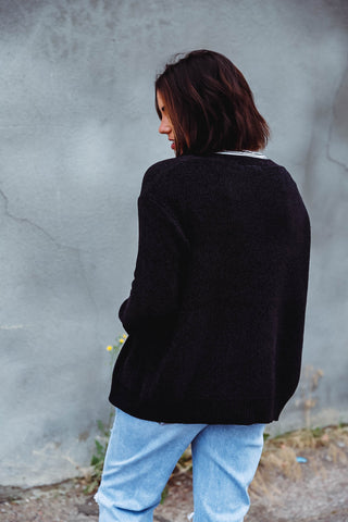 Lucy Sweater Cardigan-Black