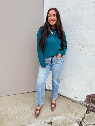 Beth Sweater-Teal