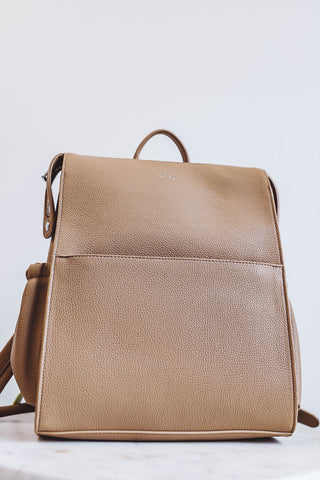 Kylie Small Backpack-Latte Pebbled