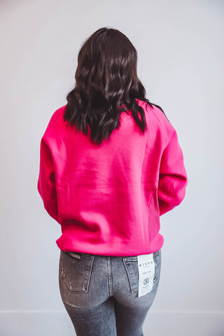 Erin Crewneck-Hot Pink