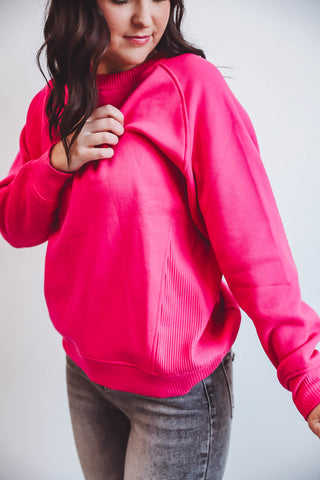 Erin Crewneck-Hot Pink