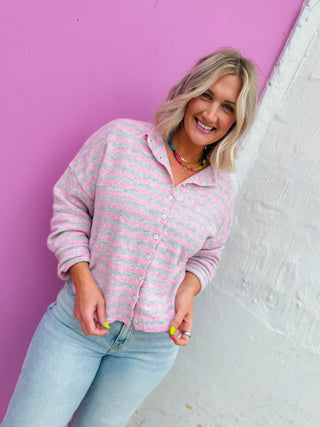 Ria Striped Cardigan