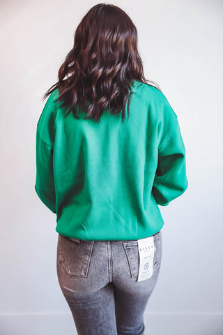 Makenna Crewneck-Kelly Green