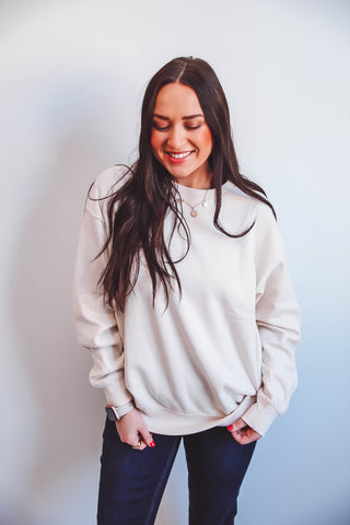 Makenna Crewneck-Sand Beige