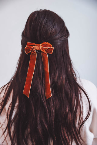 Velvet Ribbon Bow-6 Colors