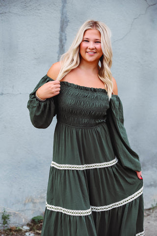 Anna Maxi Dress-Olive