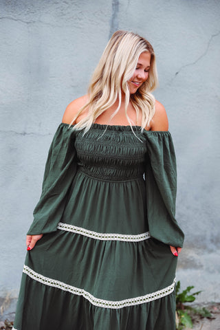 Anna Maxi Dress-Olive