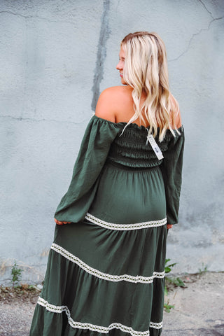 Anna Maxi Dress-Olive