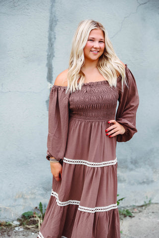 Anna Maxi Dress-Mocha