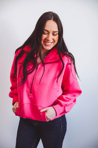 Margo Hoodie-Hot Pink