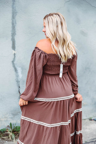 Anna Maxi Dress-Mocha