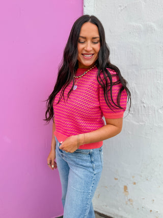 Cora Striped Knit Top