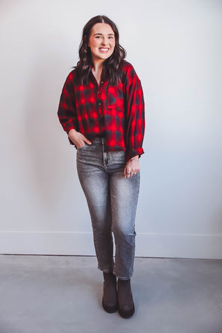 Clara Plaid Top